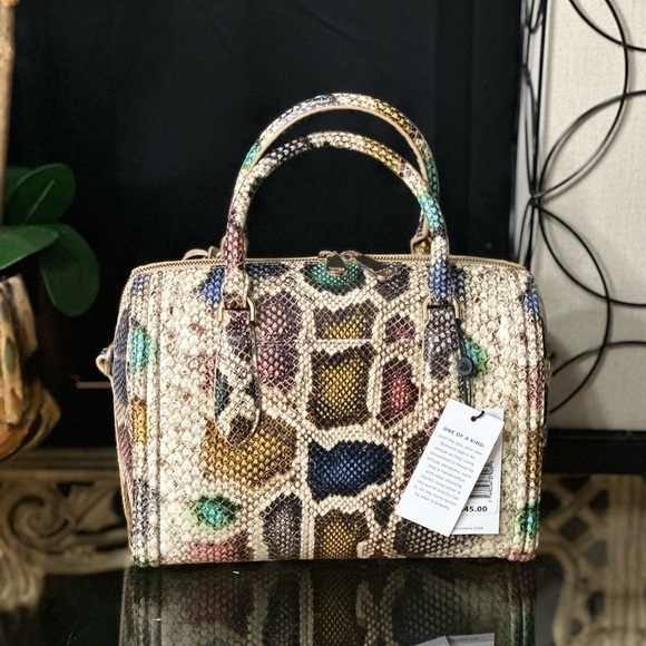 BRAHMIN Multi Caloosa Collection Stacey Top Zip Satchel Bag - Picture 4 of 9